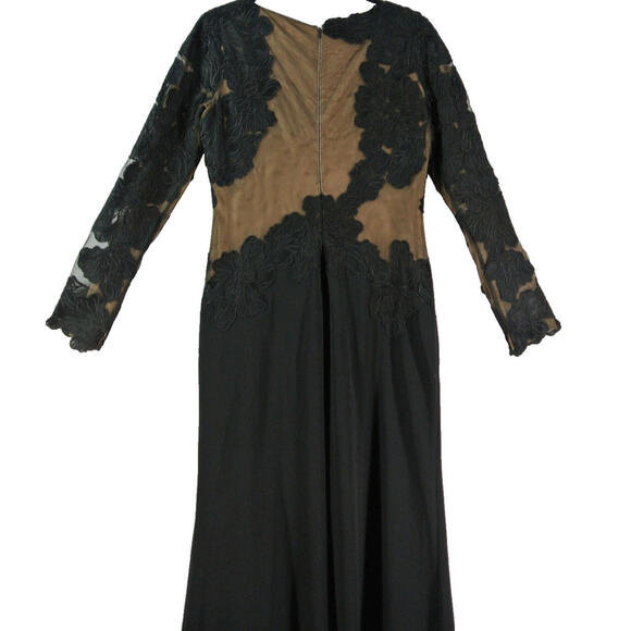 NEW, Tadashi Shoji Caselle Embroidered Illusion Bodice Gown Sz 8 #MD281 - Picture 8 of 11